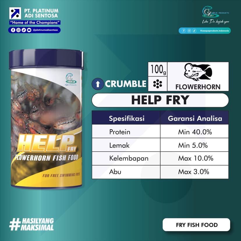 CZ_Aqua Product_Help Fry_Spesifikasi