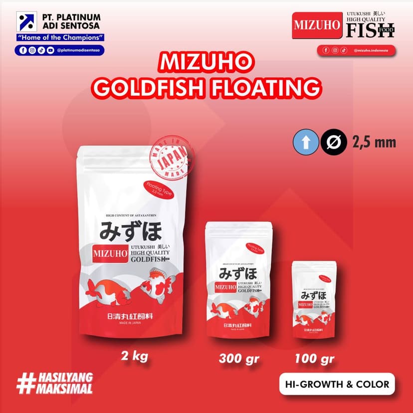 Mizuho Goldfish Floating_Kemasan