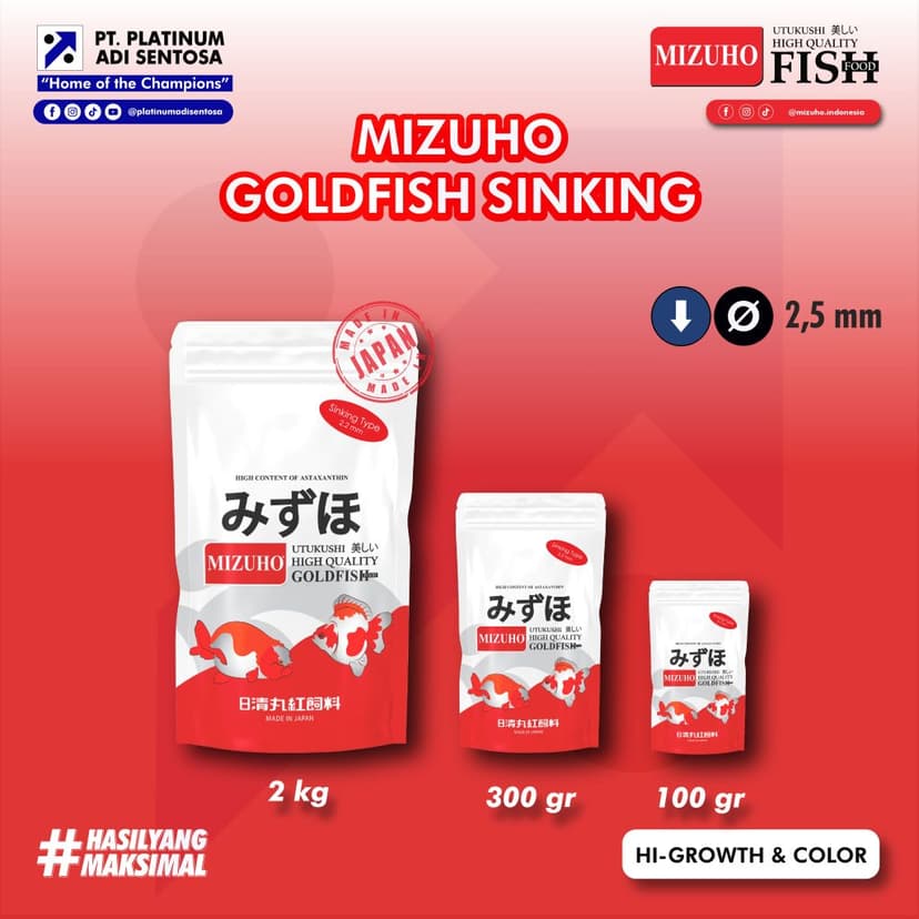 Mizuho Goldfish Sinking_Kemasan