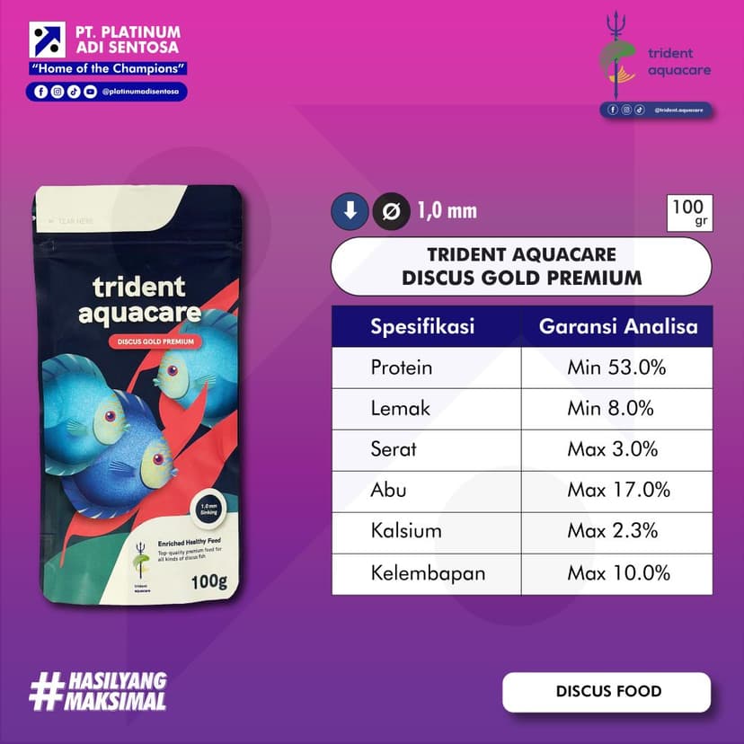 02 Trident Aquacare_Discus Gold Premium_Spesifikasi