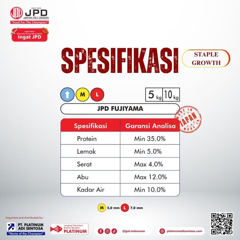 JPD Fujiyama_Spesifikasi