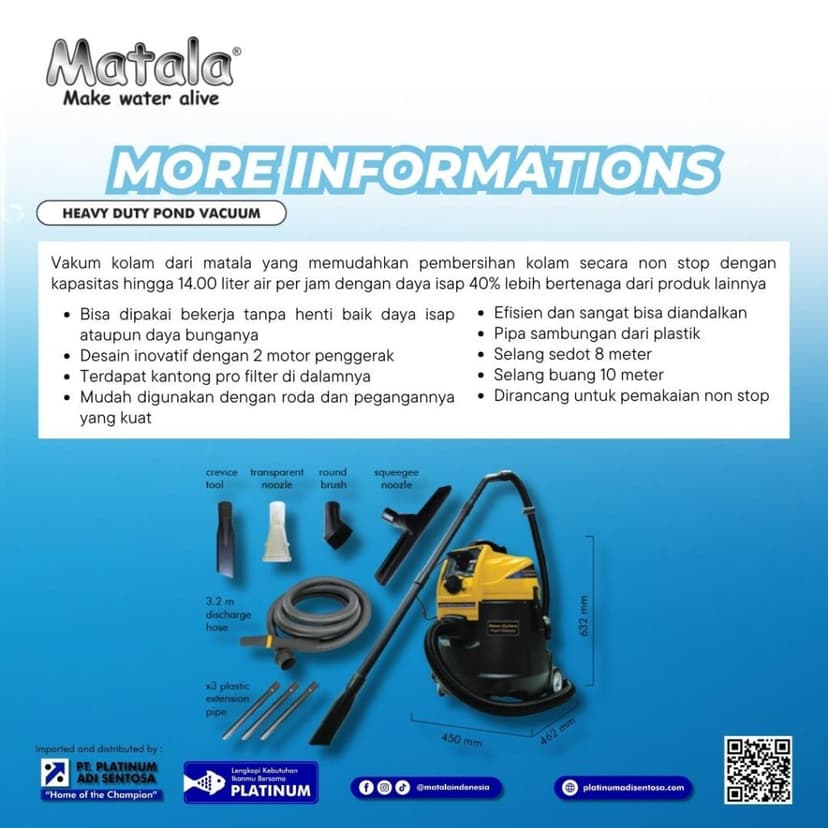 Matala Heavy Duty Pond Vacuum_More Information