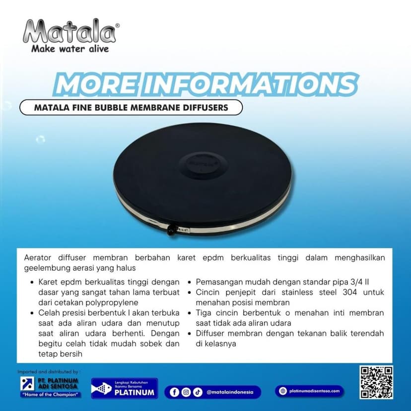 Matal Fine Bubble Membrane Diffusers_More Information