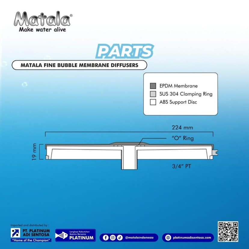 Matal Fine Bubble Membrane Diffusers_Parts