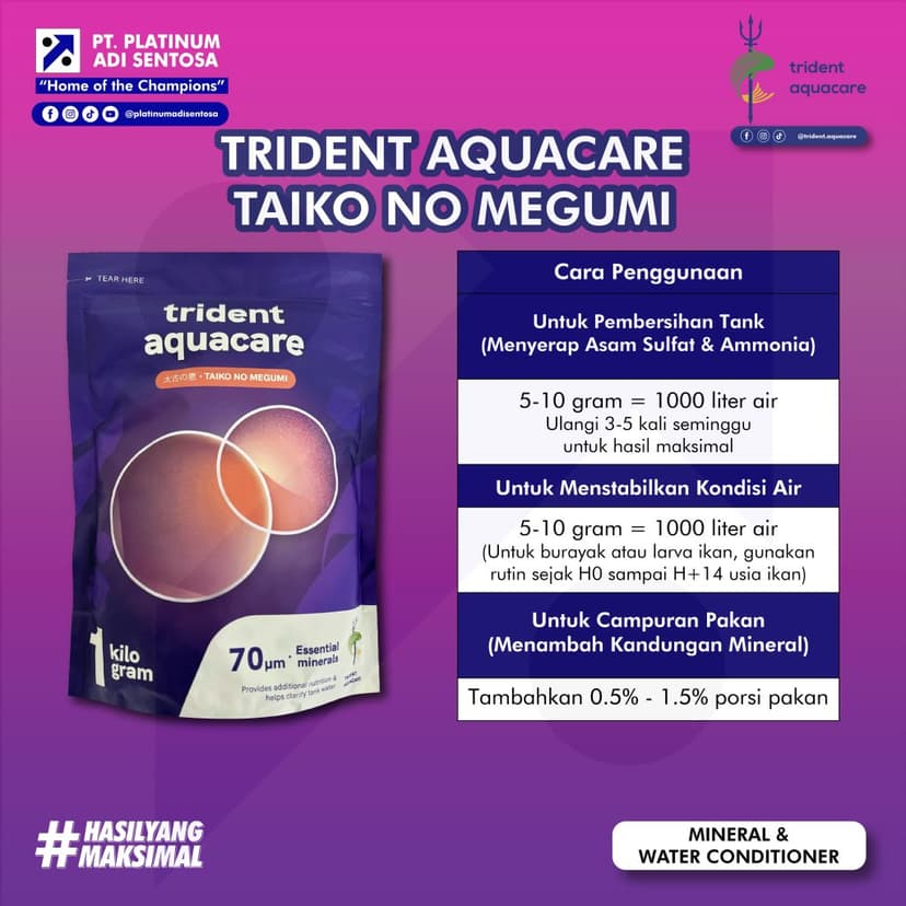 05 Triden Aquacare_Taiko No Megumi_Cara Penggunaan