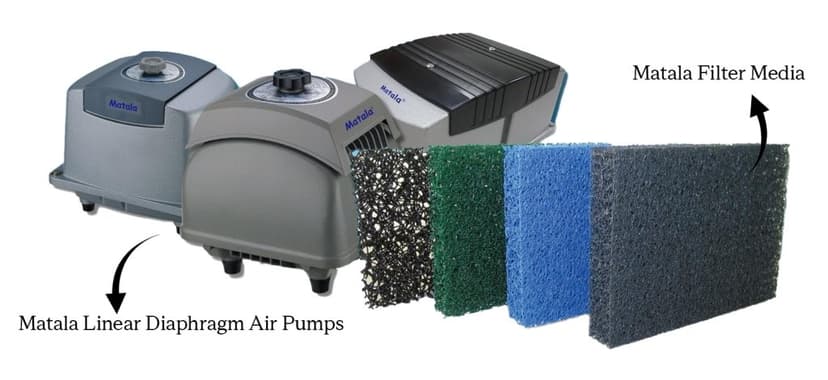 Matala Filter Media dan Matala Linear Diaphragm Air Pumps
