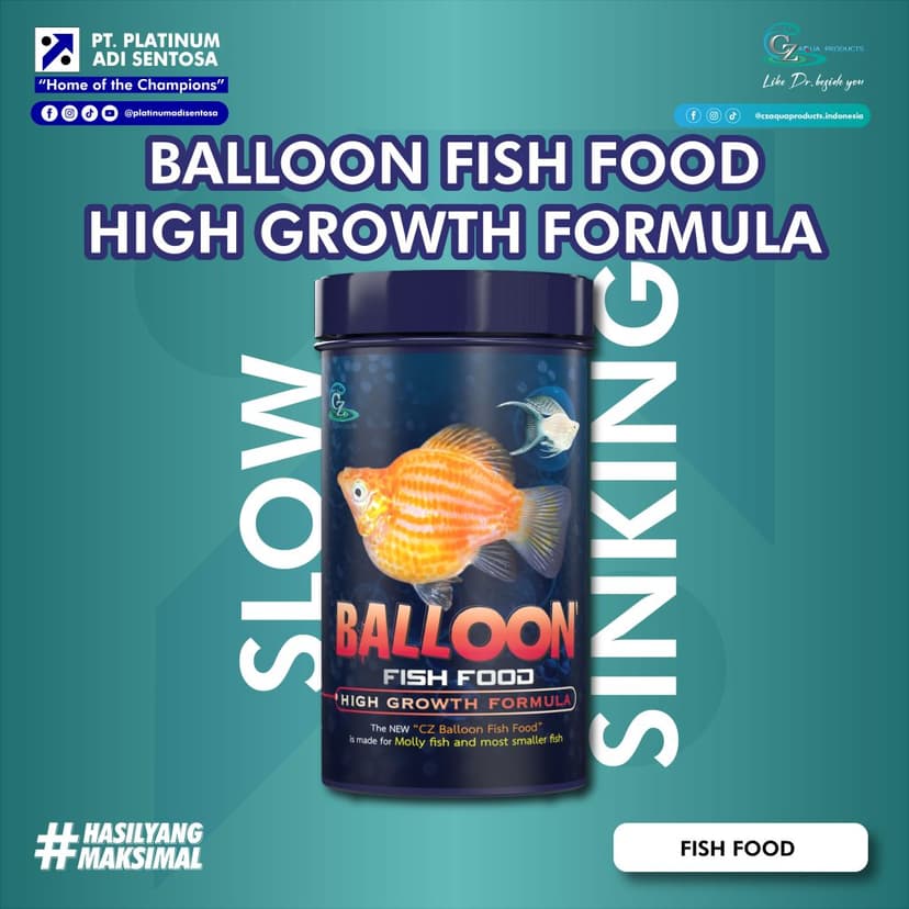 CZ Aqua Product_Balloon Fish Food High Growth Formula_Cover Depan
