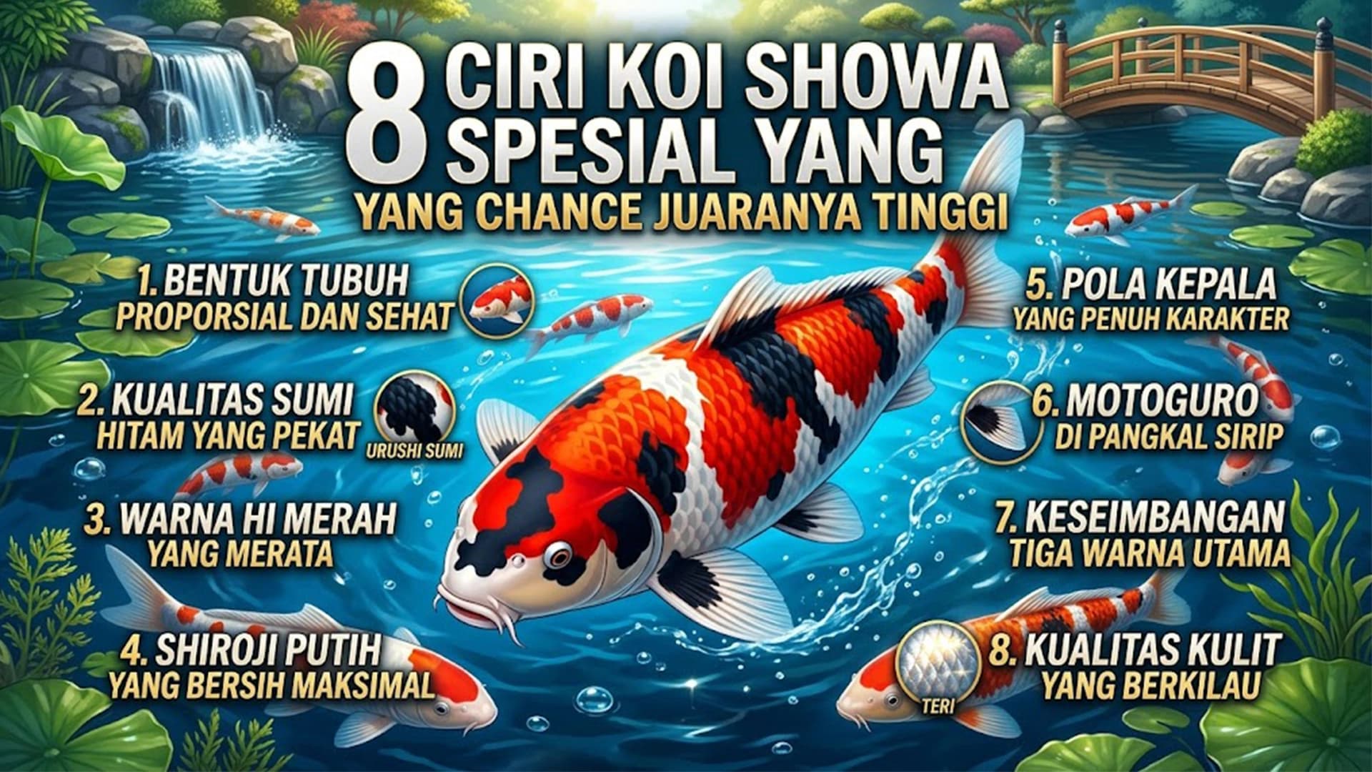 8 Ciri Koi Showa Spesial Yang Chance Juaranya Tinggi
