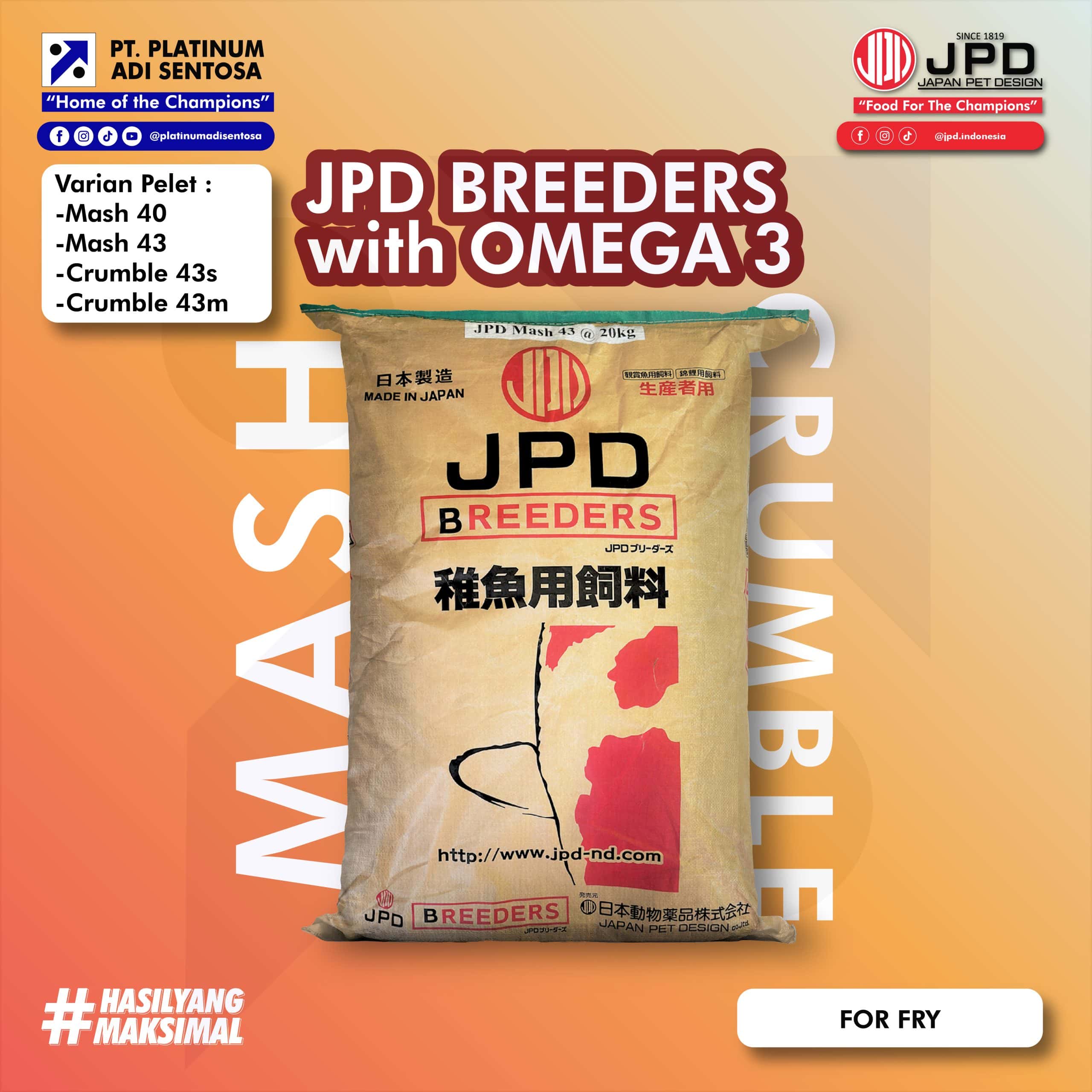 BREEDERS WITH OMEGA 3 (MASH 40 & 43)