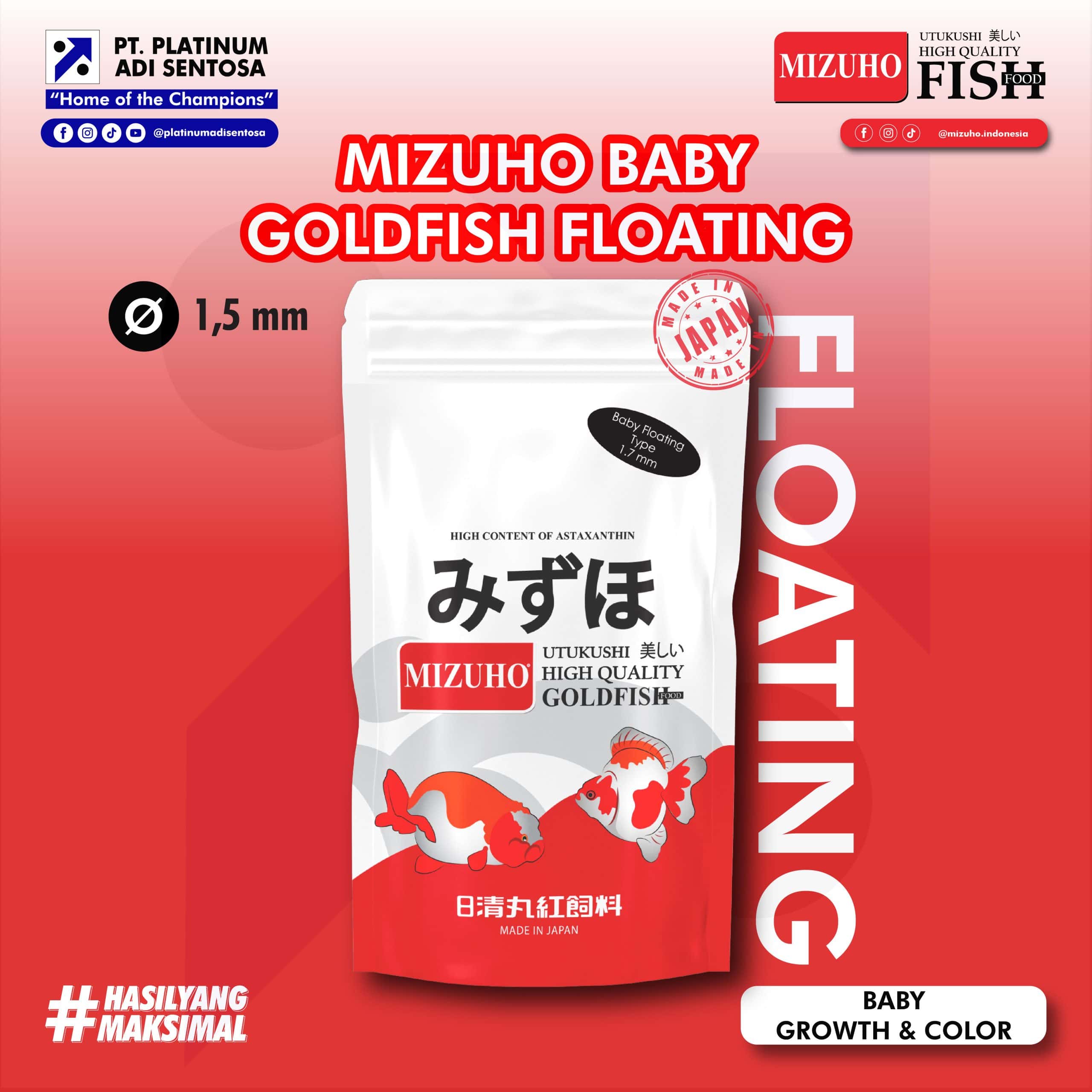 MIZUHO GOLDFISH BABY FLOATING TYPE